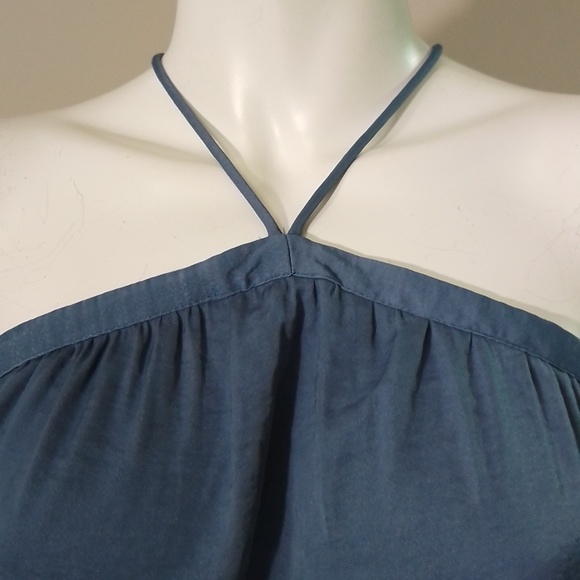 E4 Vince Camuto XS slate blue off shoulder top - Picture 2 of 11